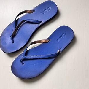 Clarks Women’s Cobalt Blue Low Heel Casual Style  Sandals